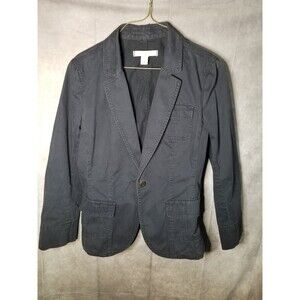 Ann Taylor LOFT Womens SZ 4 Black Long Sleeve Jacket One Button